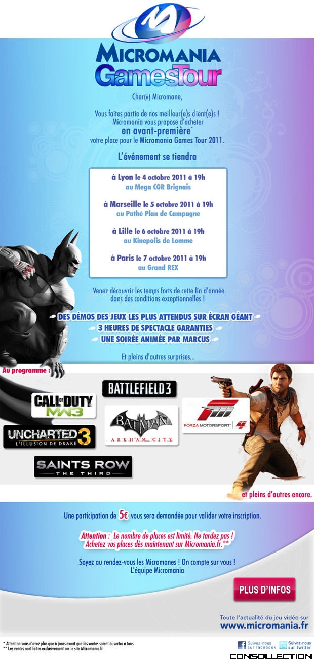 Micromania Games Tour