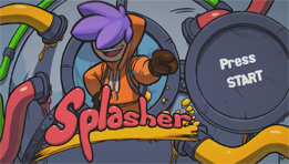 Le test de Splasher : un jeu de plateforme 2D déjanté et coloré