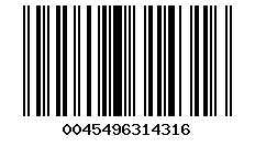 Code-barres du jeu 0045496314316