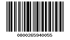 Code-barres du jeu 0800265940055