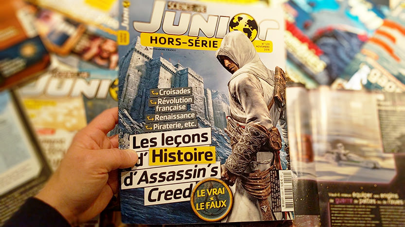 Couverture de l'article : Assassin's Creed dans un hors série de Science & Vie Junior
