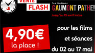 Des places de cinéma à 4,90 EUR