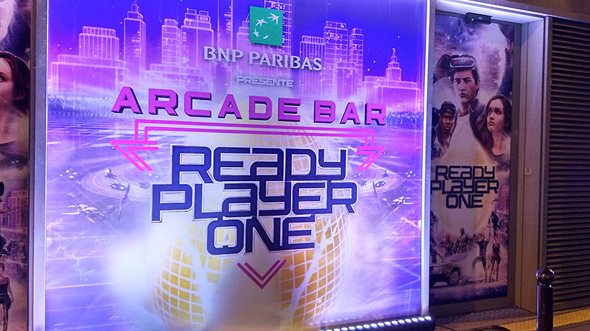 L'ARCADE BAR organisé par BNP Paribas pour Ready Player One