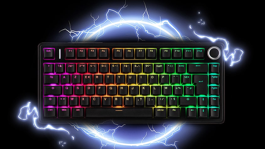 Couverture de l'article : Test du clavier AZERTY EPOMAKER x AULA F75, un modèle AZERTY compact et polyvalent