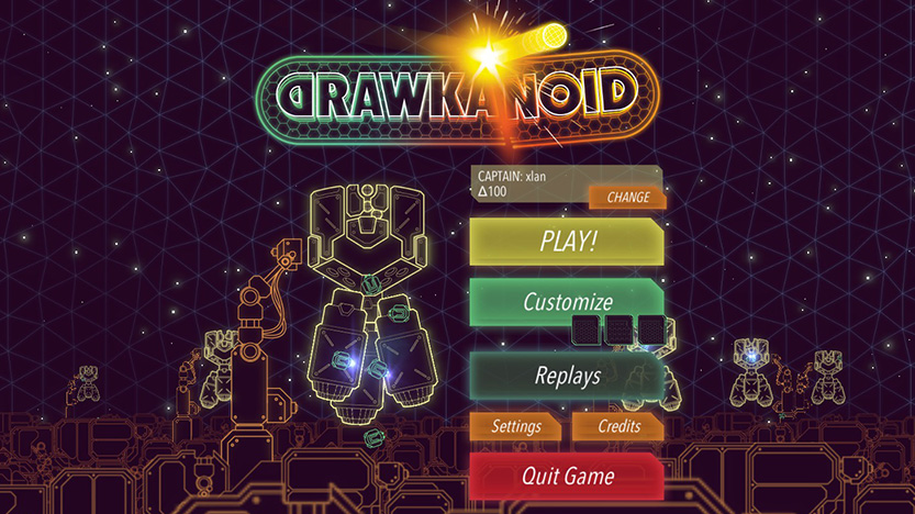 Test du jeu Drawkanoid : Un casse-briques à la vitesse de la lumière