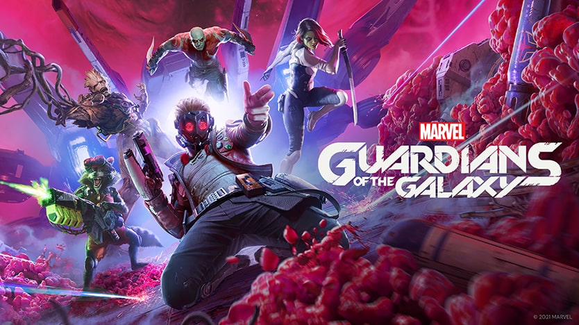 Découvrez le test du jeu Marvel Guardians of the Galaxy, développé par Eidos Montréal. Le jeu est disponible sur PlayStation 5, PlayStation 4, Xbox Series X|S, Xbox One et PC, ainsi qu'en streaming via GeForce NOW, depuis le 26 octobre 2021
