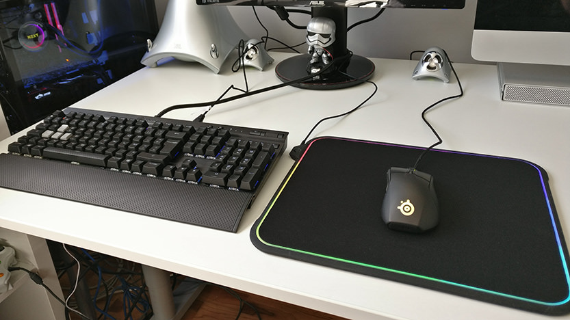 Test Steelseries QcK Prism : un tapis de souris lumineux pour gameur