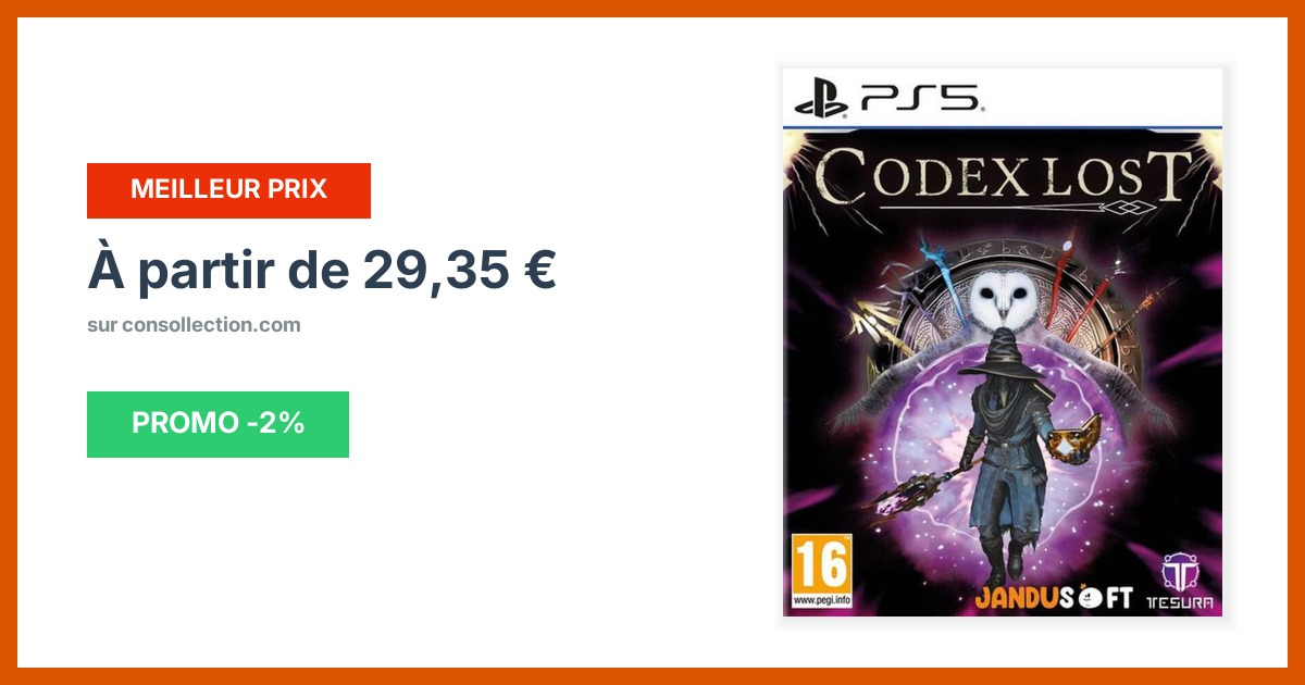 Codex Lost PS5 : tous les prix en ligne