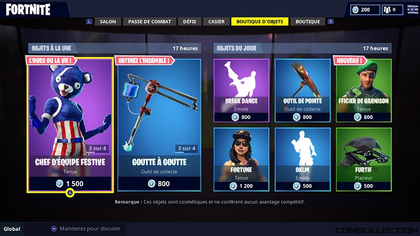 boutique d objets fortnite - fortnite dansjes 500 v bucks