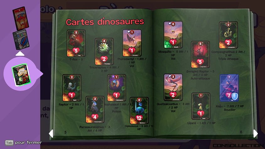 Cartes dinosaures