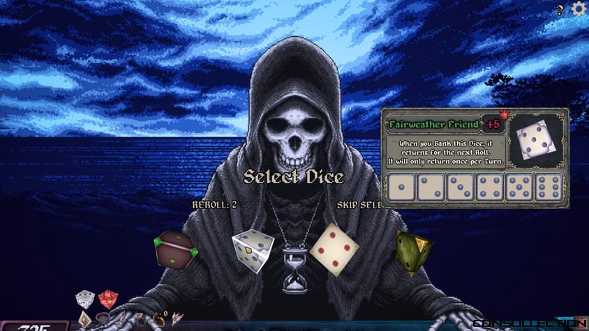 Dans Dice With Death vous jouez aux d&eacute;s contre la Mort