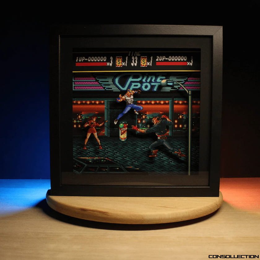 Diorama lumineux Streets of Rage Déco murale