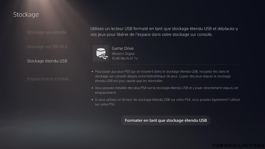 Installation du disque WD BLACK P10 sur PS5