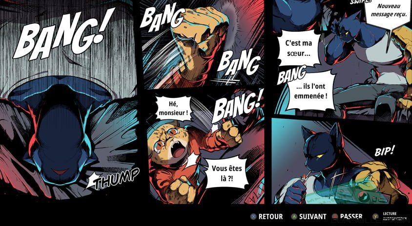 Les cinématiques présentées sous forme de cases de bande dessinée