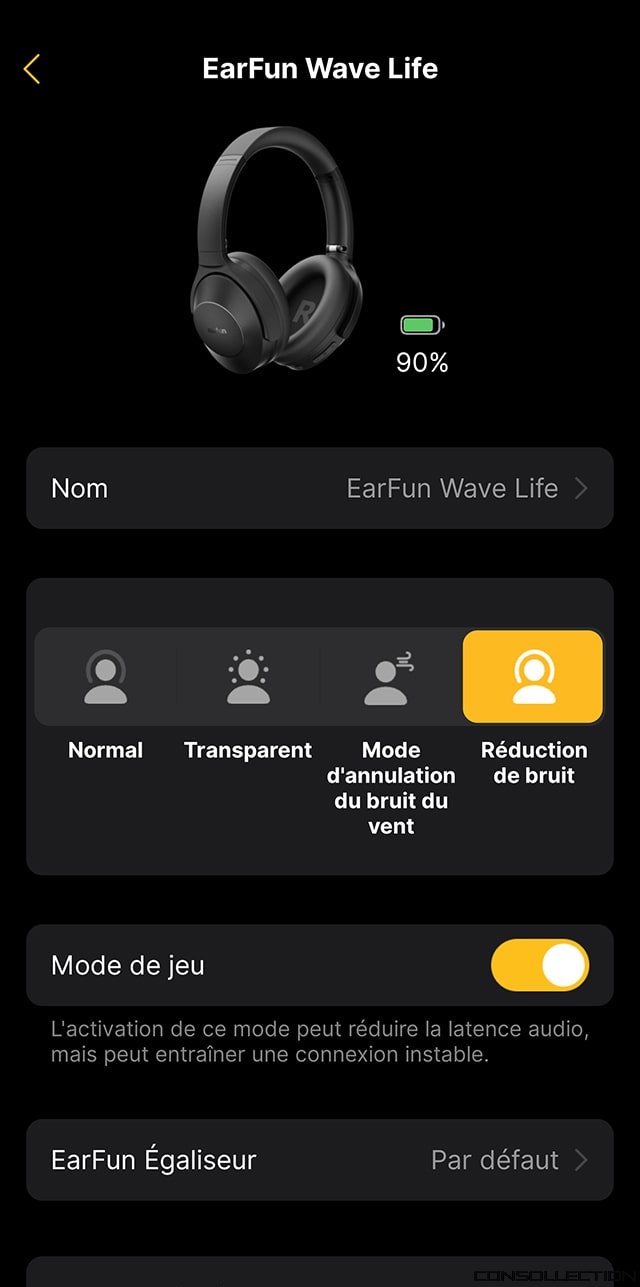 L'application EarFun Audio