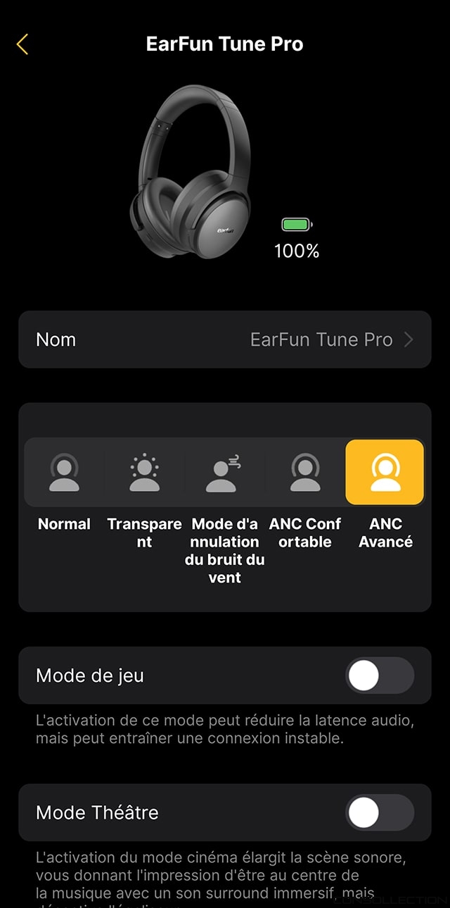 L'application EarFun Audio