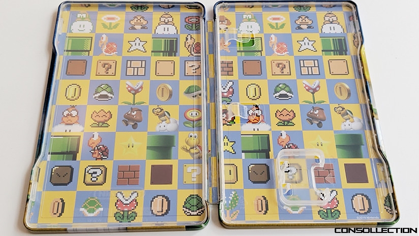 L´intérieur du steelbook Super Mario Maker 2