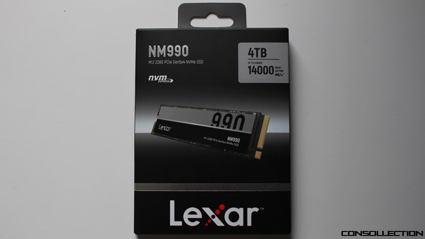 La boite du disque dur SSD Lexar NM990