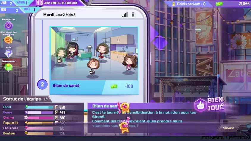 Le statut de l'équipe