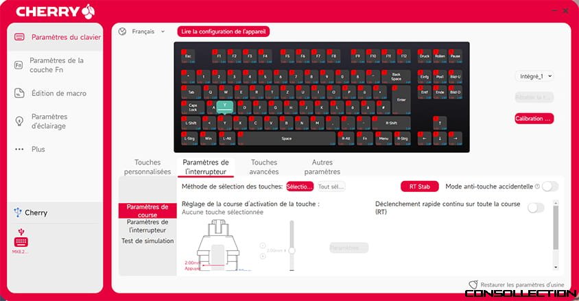Paramètres de course