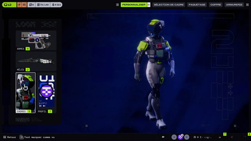 Personnaliser votre personnage