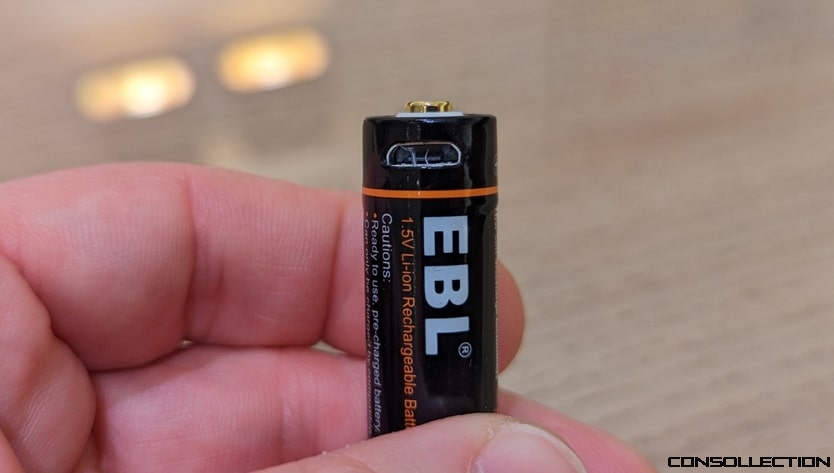 Avis piles rechargeables EBL avec port USB intégré - Consollection