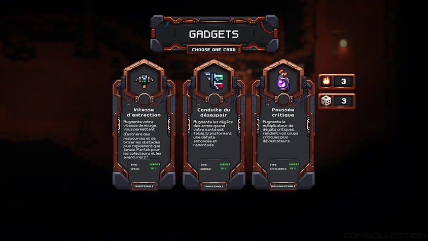 Plus de 150 gadgets dans MineGeon: Renegades