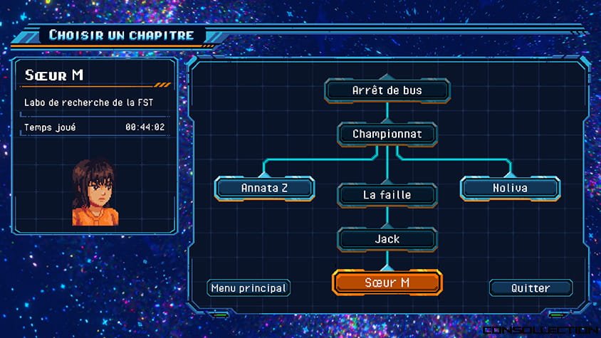 Sélection d'un chapitre