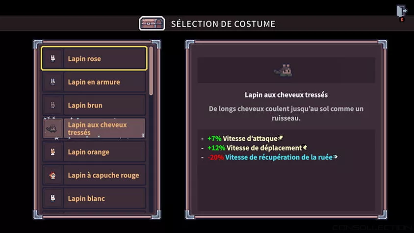 Sélection de costume