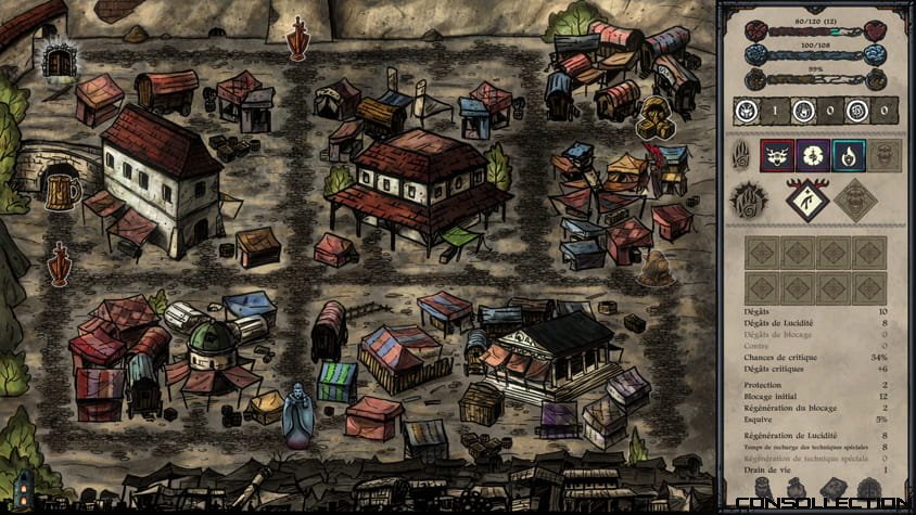 Whispers of the Eyeless intègre des éléments de city building